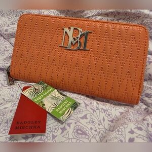 Badgley Mischka Coral Quilted Wallet